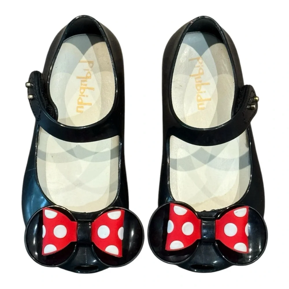 Piqubidu black Minnie Mouse inspired ears Maryjanes